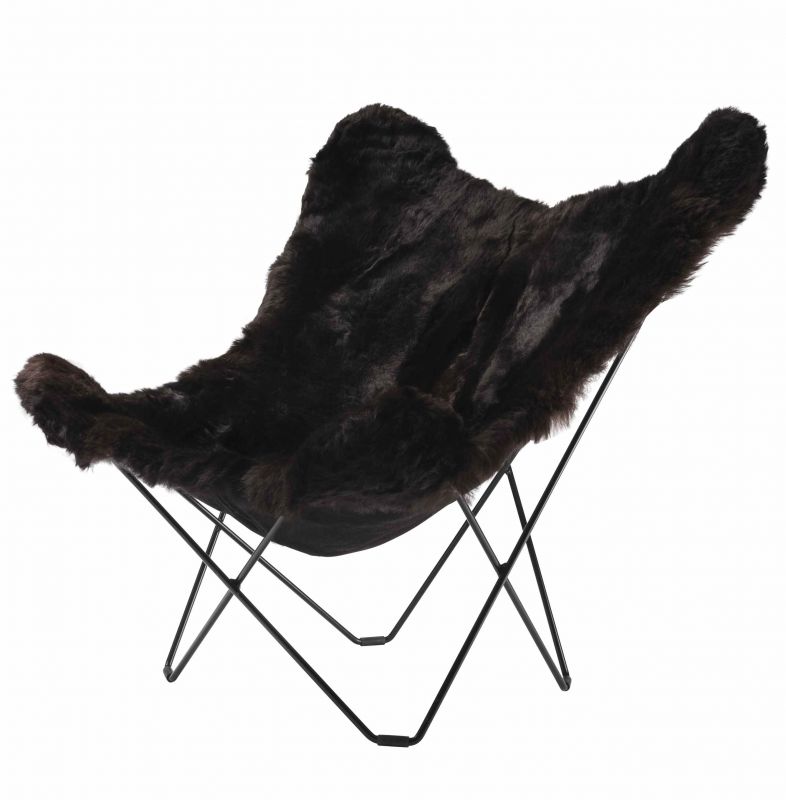 Iceland Mariposa Butterfly Chair Sessel Schaffell Cuero   